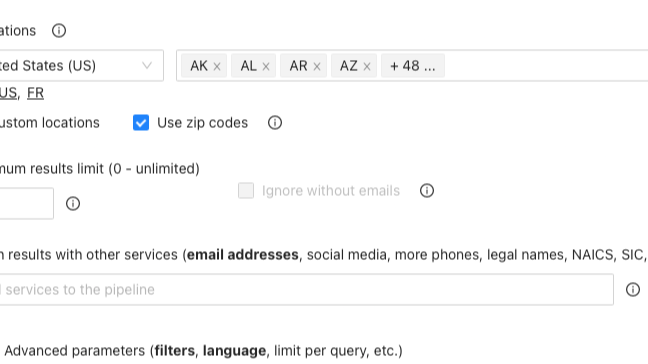 Use zip codes to make sure you export everything